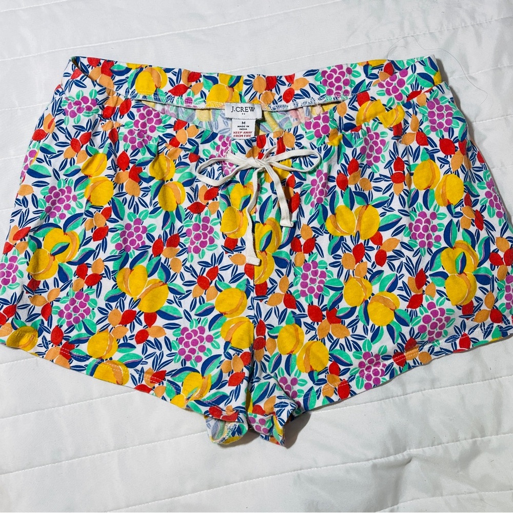 J. Crew High Waist Floral Shorts - Yellow, Red, Blue